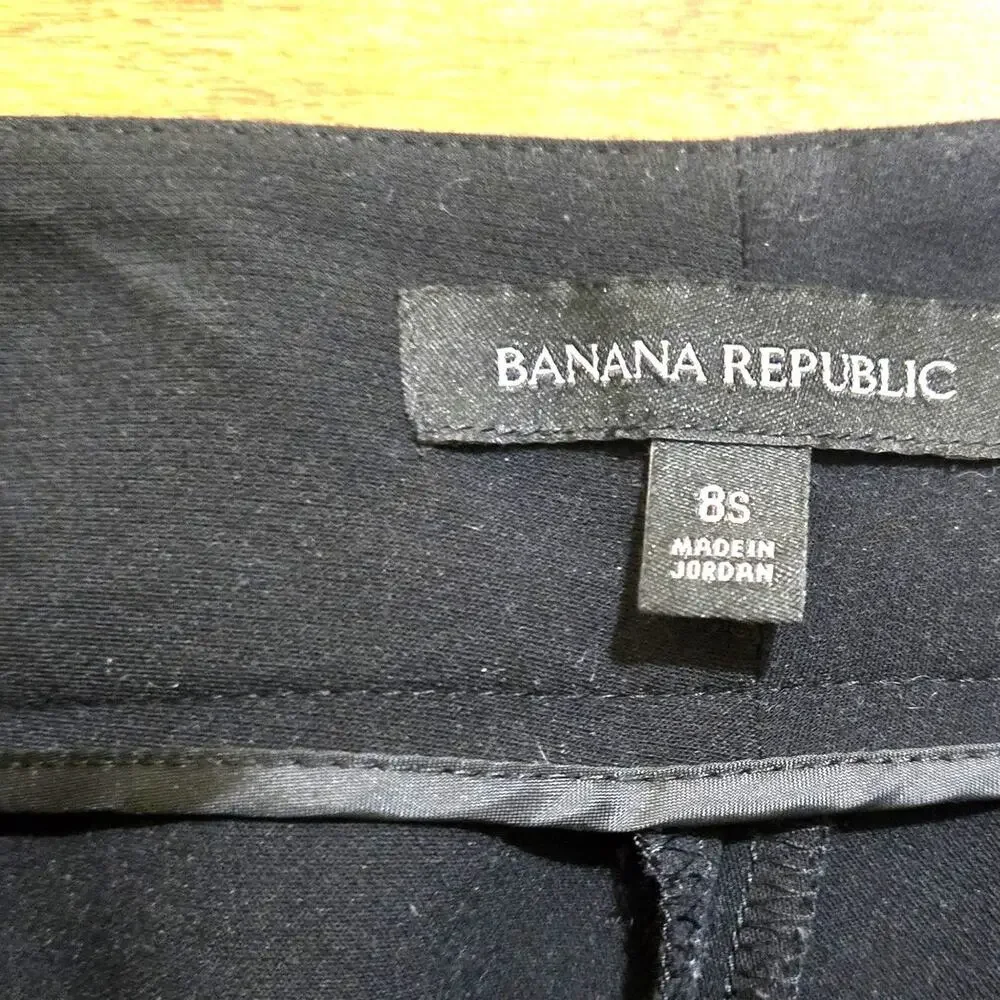 Banana Republic Black High-Rise Bootcut Flare Pants 8S Short